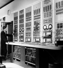 Engineer with finished Saturn computer at English Electric  1960.