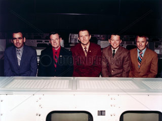 The five flight directors of the NASA Apollo programme  1971.