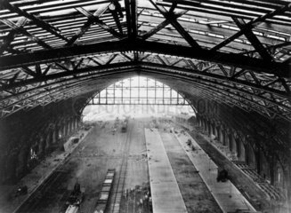 St Pancras Station roof  London  1868. Seen