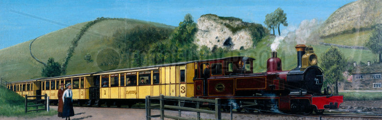 Narrow gauge train  Leek & Manifold Valley Railway  Staffordshire  1905.