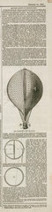 Newspaper account of Hampton’s new balloon design  24 August 1844.