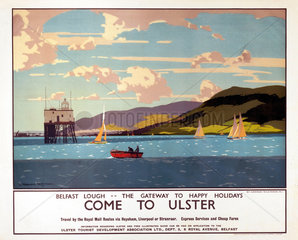 'Come to Ulster'  LMS poster  c 1930s.