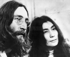 John Lennon and Yoko Ono  c 1970s.