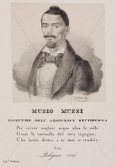 Muzio Muzzi  Italian balloonist  1838.
