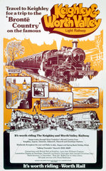 Keighley & Worth Valley Light Railway  poster  c 1970s.