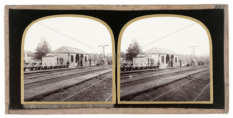 Newlay station  West Yorkshire  c 1860.