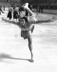 Woman ice-skating  c 1930s.