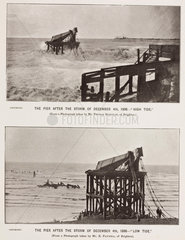 The Brighton Chain Pier after the storm of 4 December 1896.
