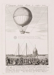 Blanchard’s first balloon ascent  2 March 1784.