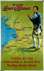 ‘To see the land o'Burns’  MR/GSWR poster  1870-1913.