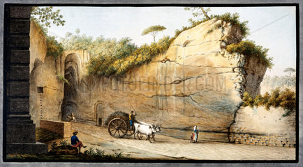 The Grotto of Pausilipo  Kingdom of Naples  c 1760.
