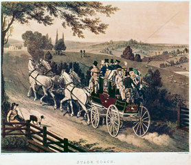 London to Brighton stage coach  1822.