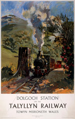'Dolgoch Station’  Talyllyn Railway poster  c 1960s.