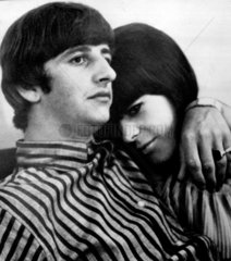 Beatle Ringo Starr  and his girlfriend  later his wife  Maureen Cox  1964.