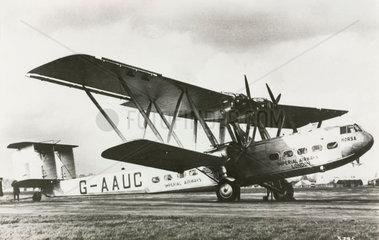 HP42 G-AAUC 'Horsa' used on the London-Paris route  1930s.