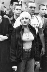 Girl wearing Nazi swastika  October 1980.