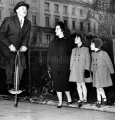 Enoch Powell on a pogo stick  23 January 1962.