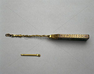 Pocket sundial  Saxon  10th century.