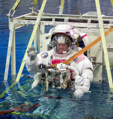 Astronaut training at the Neutral Buoyancy Laboratory  USA  2004.
