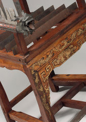Wooden torture chair with 12 steel blades  Chinese  1701-1900.