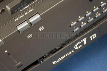 Detail of a Sony Betamax SL-C7 machine  c 1980.