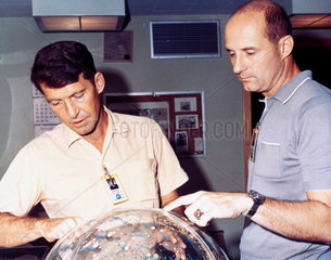 Gemini 6 astronauts Walter Schirra and Thomas Stafford  1965.