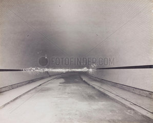 Construction of the Rotherhithe Tunnel  London  1908.