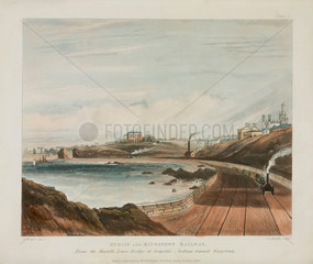 View of the railway from the Martello Tower at Sea Point  Ireland  1834.