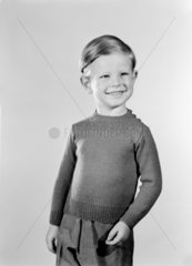 Little boy in a knitted jumper  1951.