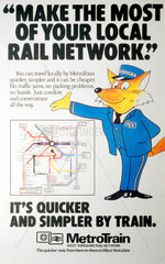 'Make the Most of your Local Rail Network  BR/MT poster  c 1980s.