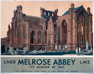 ‘Melrose Abbey’  LNER/LMS poster  1923-1947.