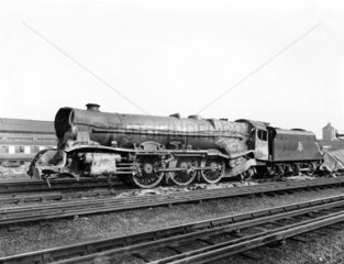 Damaged locomotive  1952.