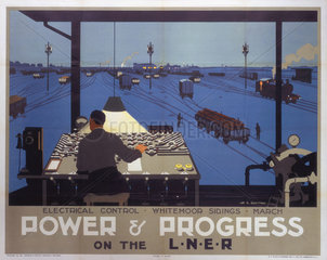 'Power & Progress on the LNER'  LNER poster  1930.