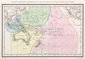 Map of the Pacific Ocean  1833.