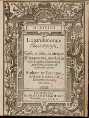 Napier's logarithms  1614.