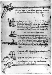 Leonardo da Vinci’s notebooks showing machines for working optical surfaces.