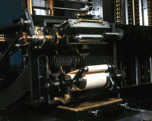 Printing mechanism for Babbage's Difference Engine No 2   February 2001.