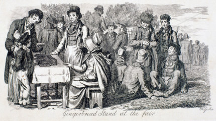 'Gingerbread stand at the fair'  1833.