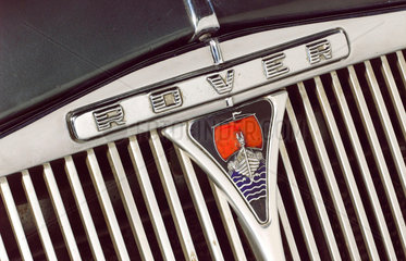 Badge on a Rover gas turbine motor car  1948.