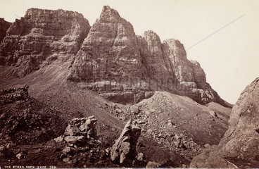 'The Storr Rock  Skye'  Isle of Skye  Scotland  c 1850-1900.
