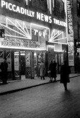 The Piccadilly News Theatre by night  1934.