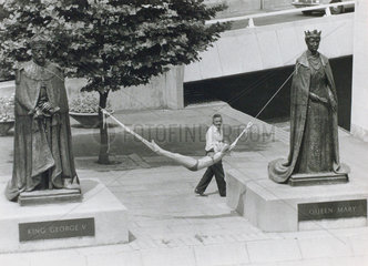 Moya Kirkby sunbathing in Liverpool city centre  June 1976.