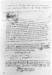 Page from Leonardo da Vinci’s notebook  15th century.