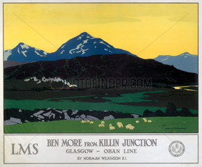 ‘Ben More from Killin Junction’  LMS poster  1923-1947.