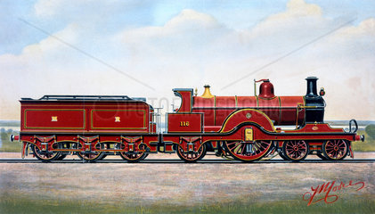 Midland Railway single express locomotive no 116  1898.