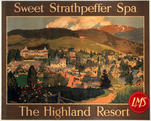 'Sweet Strathpeffer Spa  the Highland Resort'  LMS poster  c 1920s.