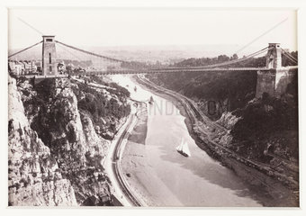 'Clifton  Suspension Bridge and St. Vincent's Rocks'  c 1880.