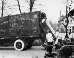 LMS removal men  Radlett  Hertfordshire  c 1933.