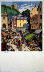‘Market Day’  BR (NER) poster  c 1950s.