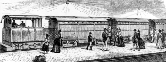 City & South London electric train  1890.